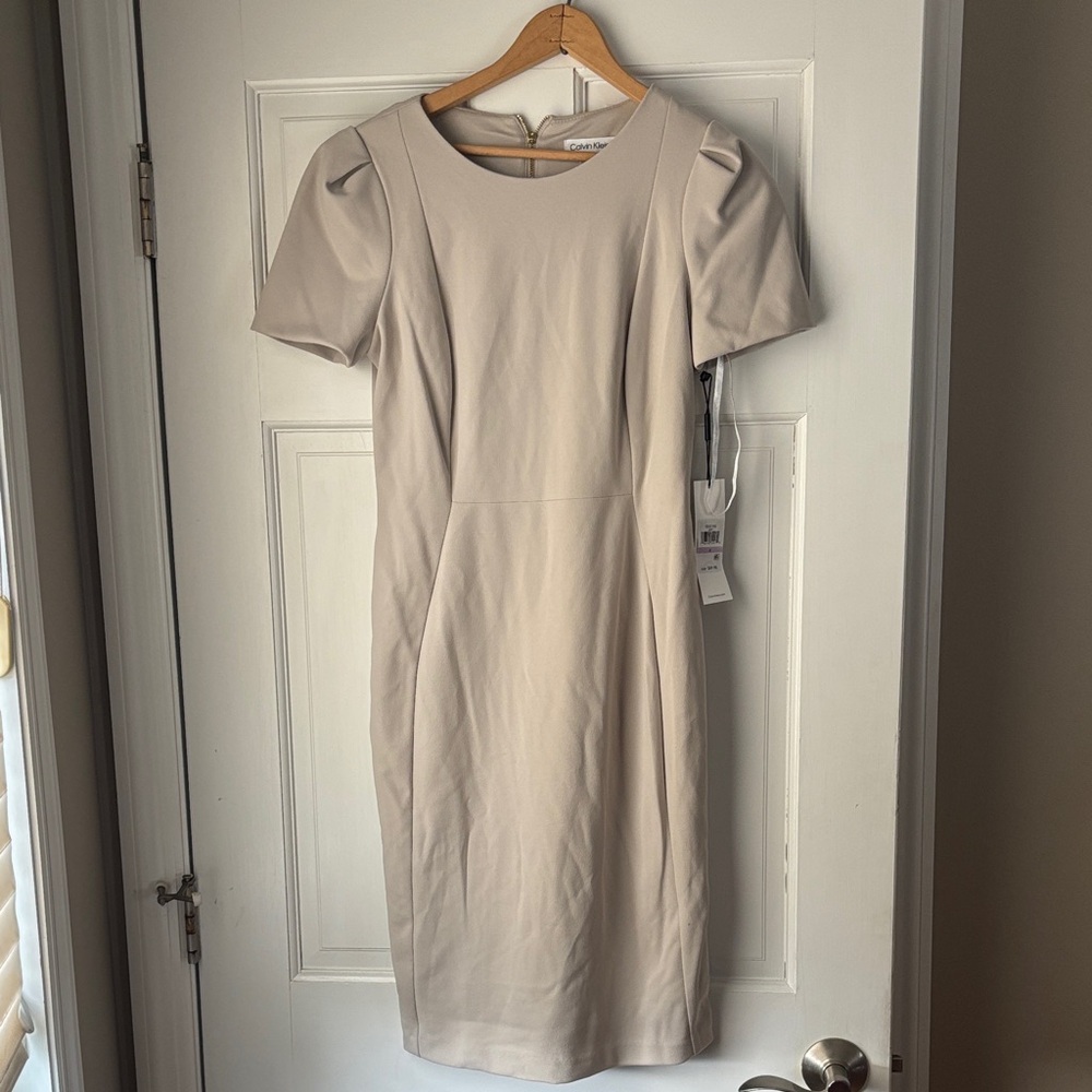 Calvin Klein Light Beige Midi Dress
